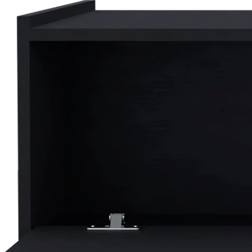 33" Black Wood Pedestal Coffee Table Homeroots Living Room