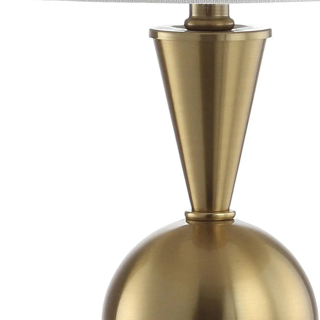 33" Gold Novelty Table Lamp With Drum Shade Homeroots Lighting