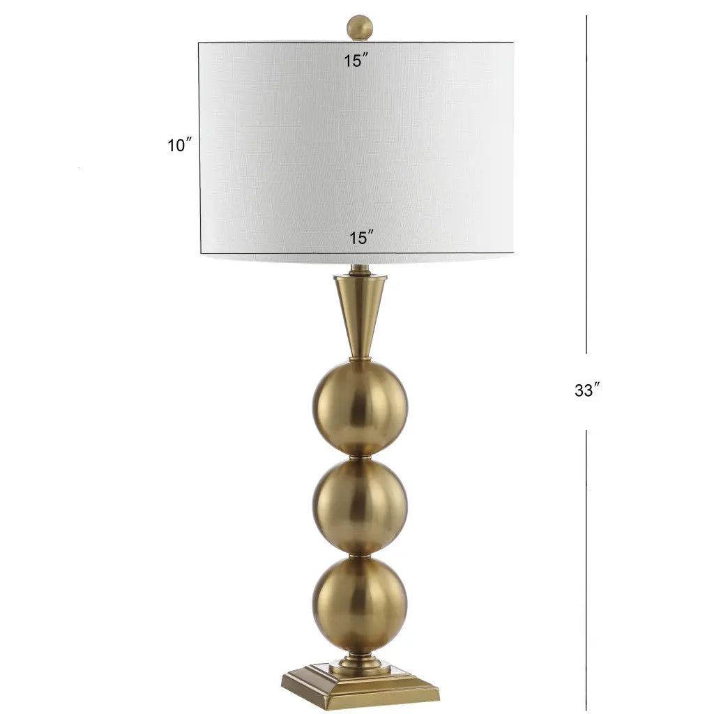 33" Gold Novelty Table Lamp With Drum Shade Homeroots Lighting