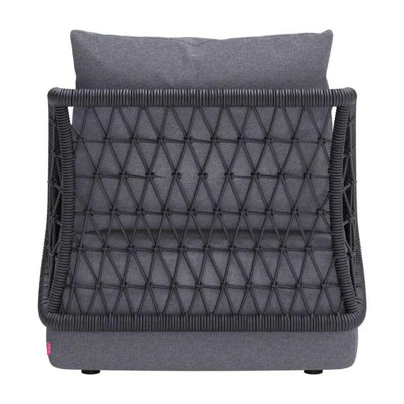 33" Gray Outdoor Accent Chair with Gray Cushions Homeroots Outdoor