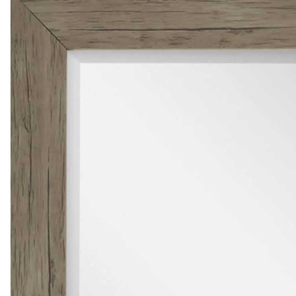 33" Light Brown Framed Accent Mirror Homeroots Bed & Bath