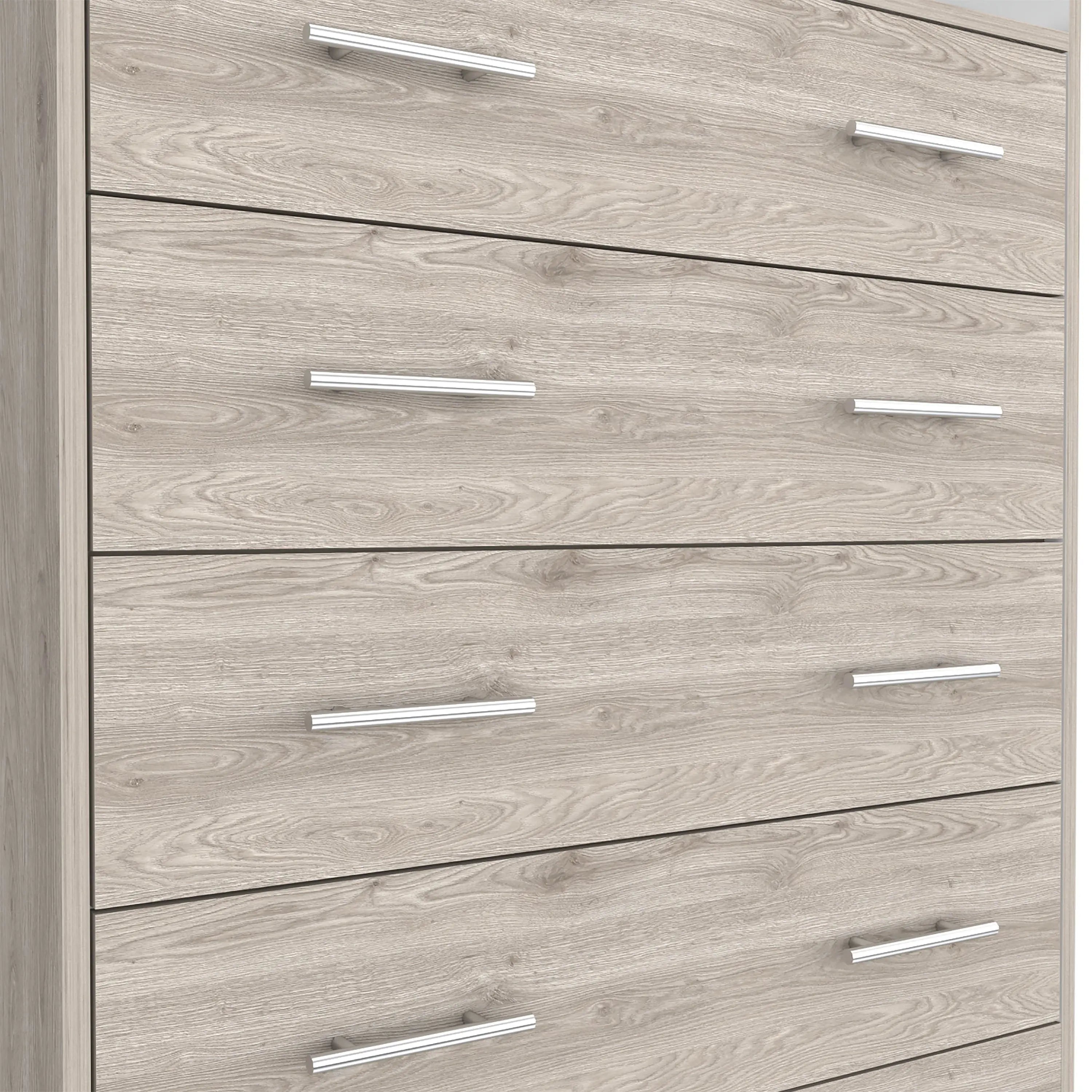 33" Light Gray Four Drawer Standard Chest With Open Shelf Homeroots Bed & Bath