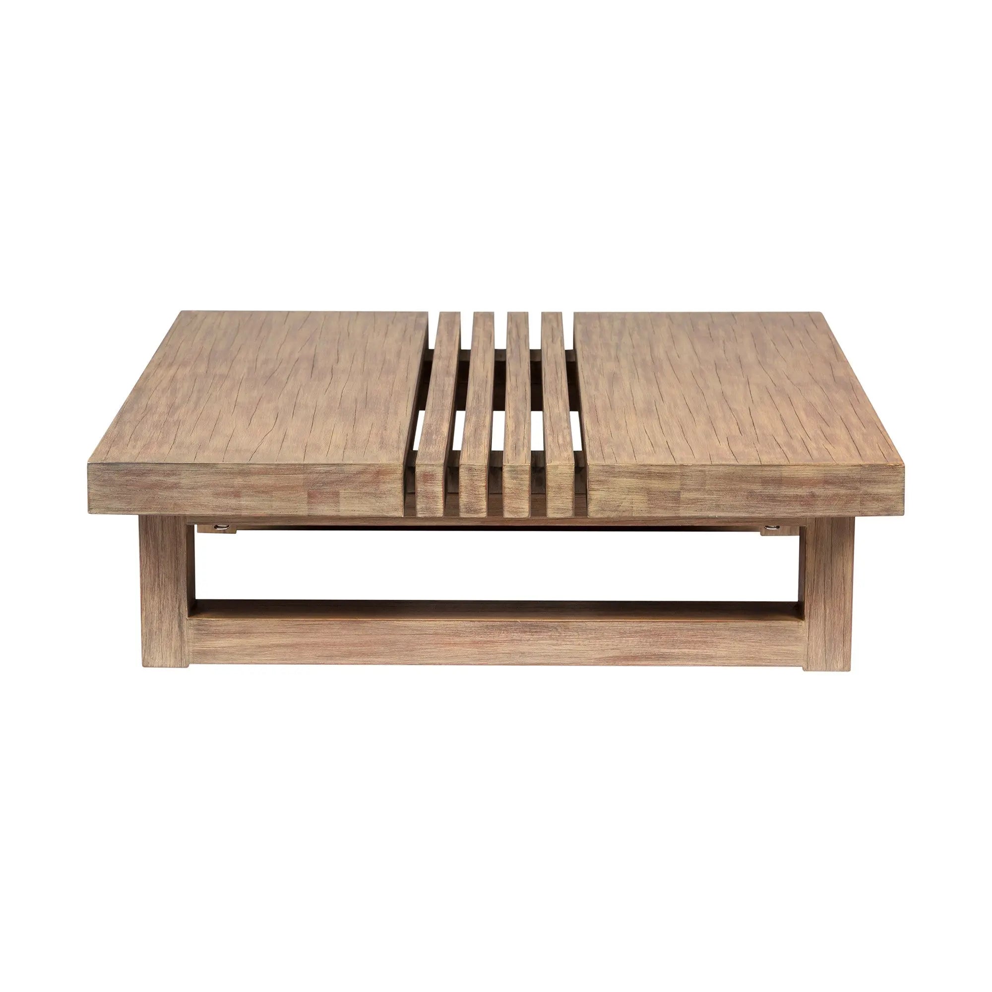 33" Natural Solid Wood Outdoor Coffee Table Homeroots Outdoor