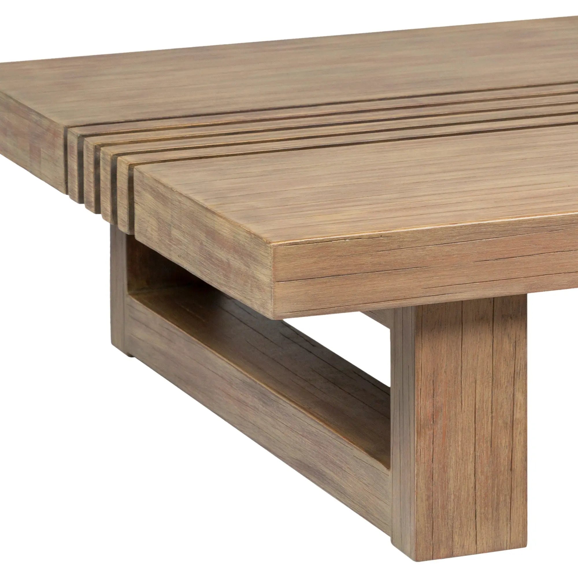 33" Natural Solid Wood Outdoor Coffee Table Homeroots Outdoor