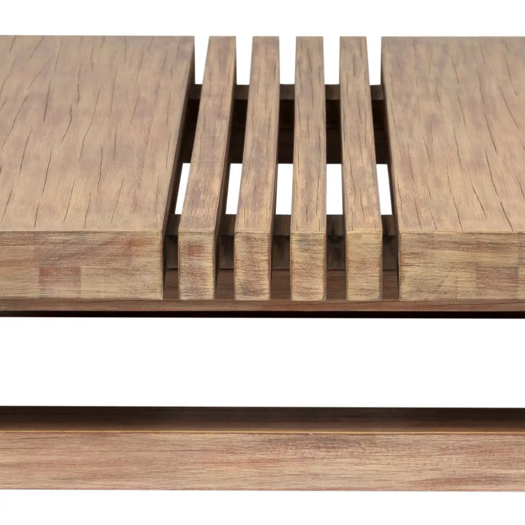 33" Natural Solid Wood Outdoor Coffee Table Homeroots Outdoor