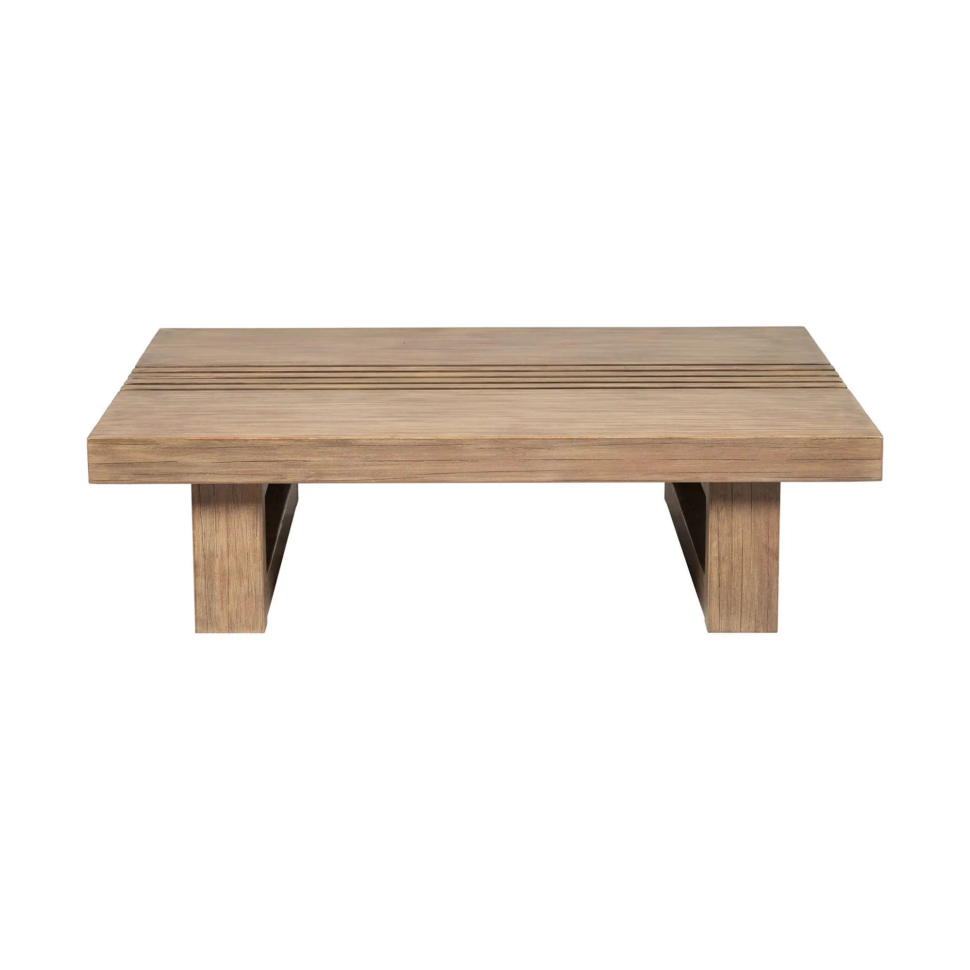 33" Natural Solid Wood Outdoor Coffee Table Homeroots Outdoor
