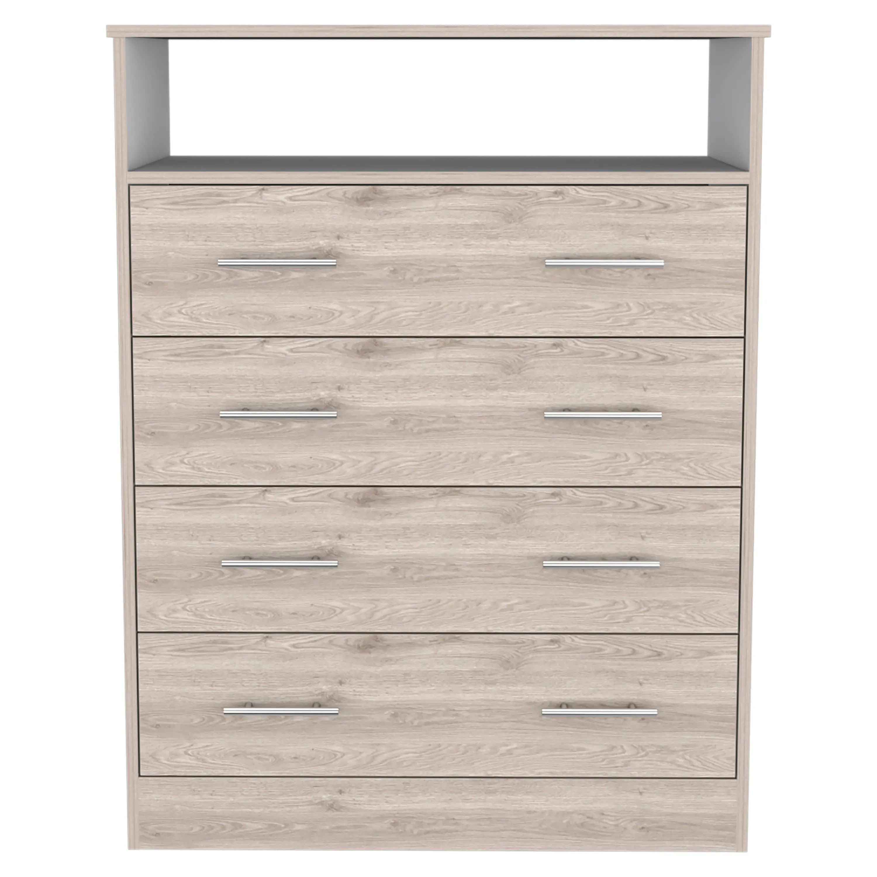 33" Oak Four Drawer Dresser Homeroots Bed & Bath