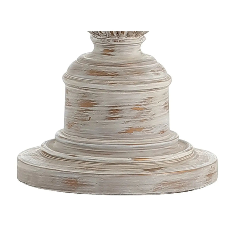 33" White Table Lamp With Drum Shade Homeroots Lighting