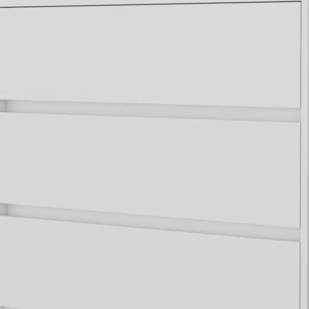 33" White Three Drawer Dresser Homeroots Bed & Bath