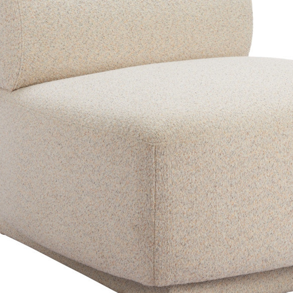 34" Beige Upholstered Side Chair Homeroots Living Room