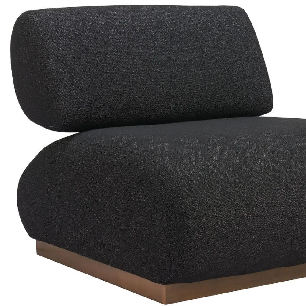 34" Black And Bronze Fabric And Upholstered Side Chair Homeroots Living Room