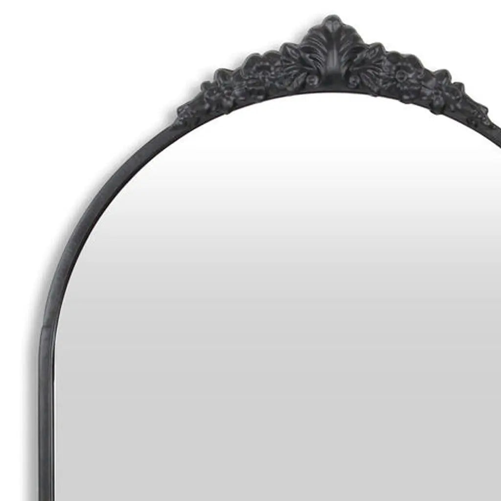 34" Black Metal Arch Accent Mirror Homeroots Bed & Bath