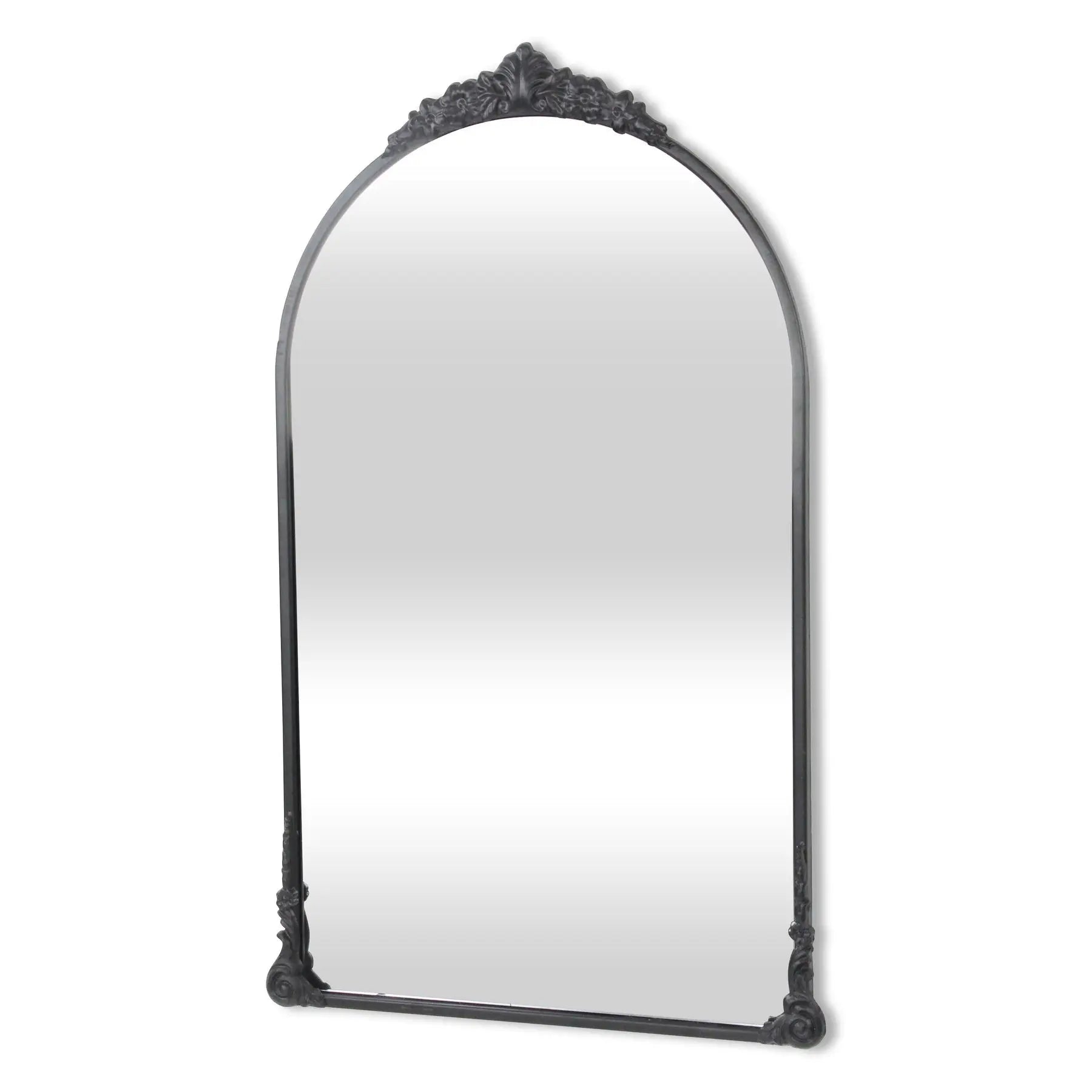 34" Black Metal Arch Accent Mirror Homeroots Bed & Bath
