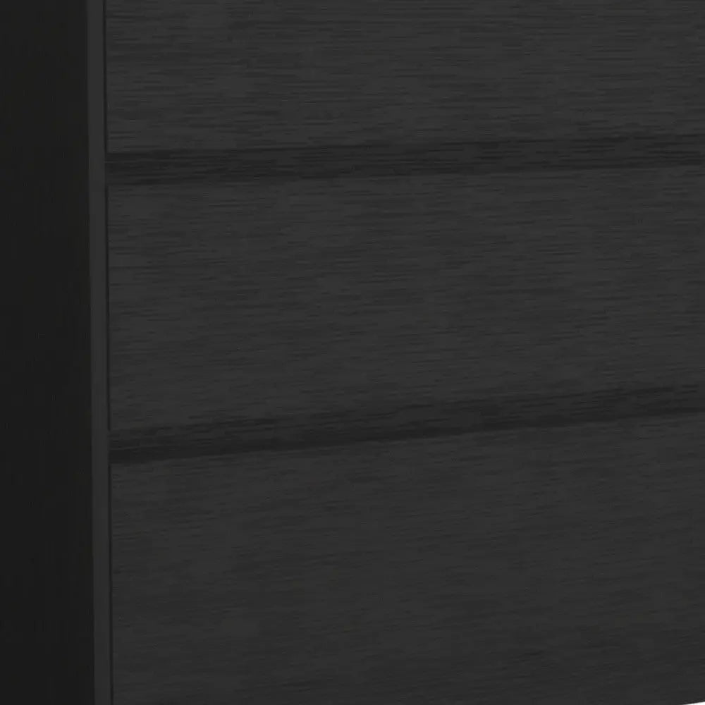 34" Black Three Drawer Dresser Homeroots Bed & Bath