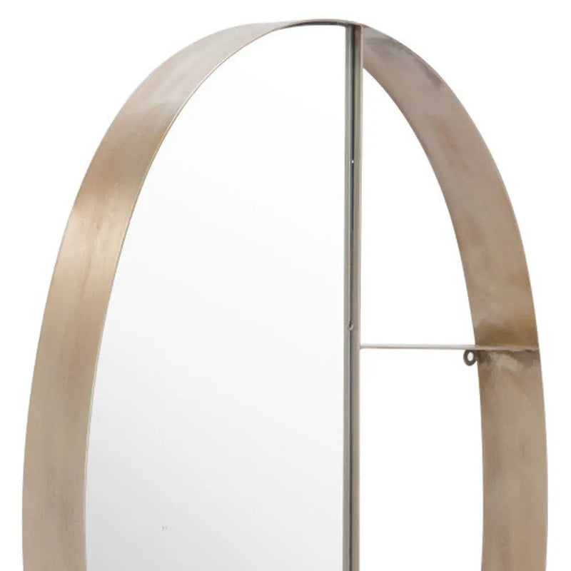 34" Bronze Oval Steel Framed Accent Mirror - GreatEagleInc