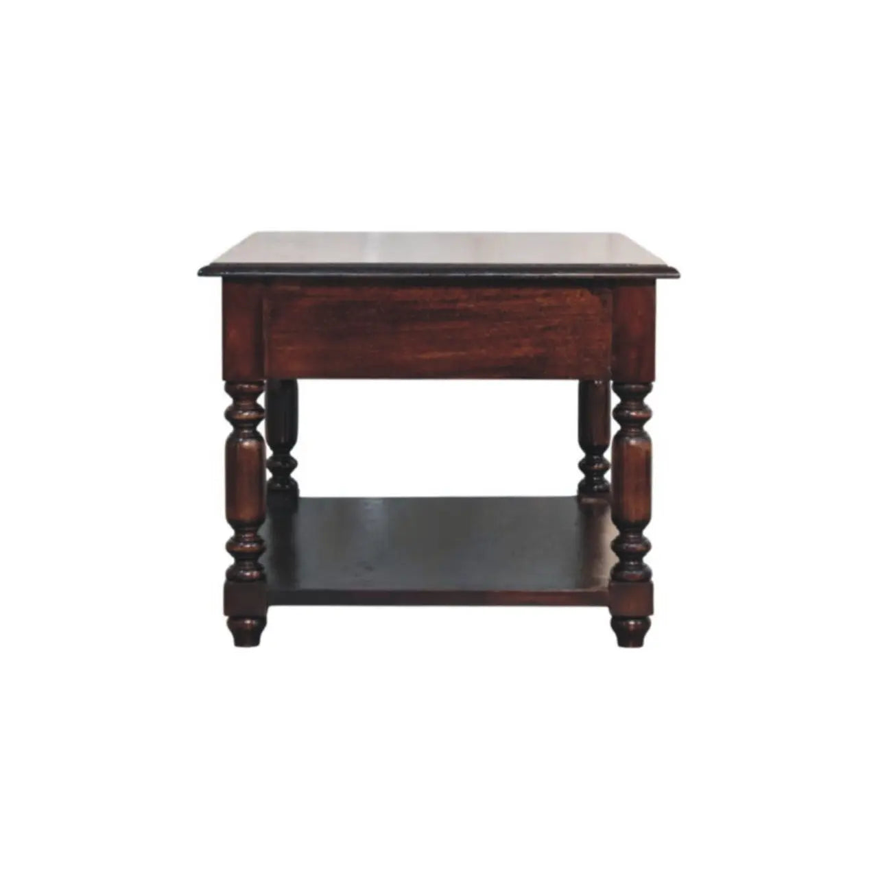 34" Brown Solid Wood Console Table With Shelf And Drawer Homeroots Living Room