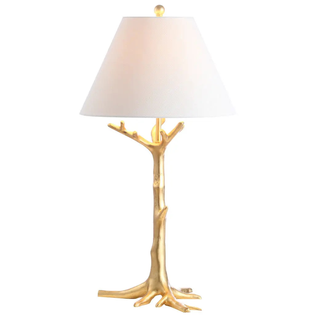 34" Gold Novelty Table Lamp With Empire Shade Homeroots Lighting