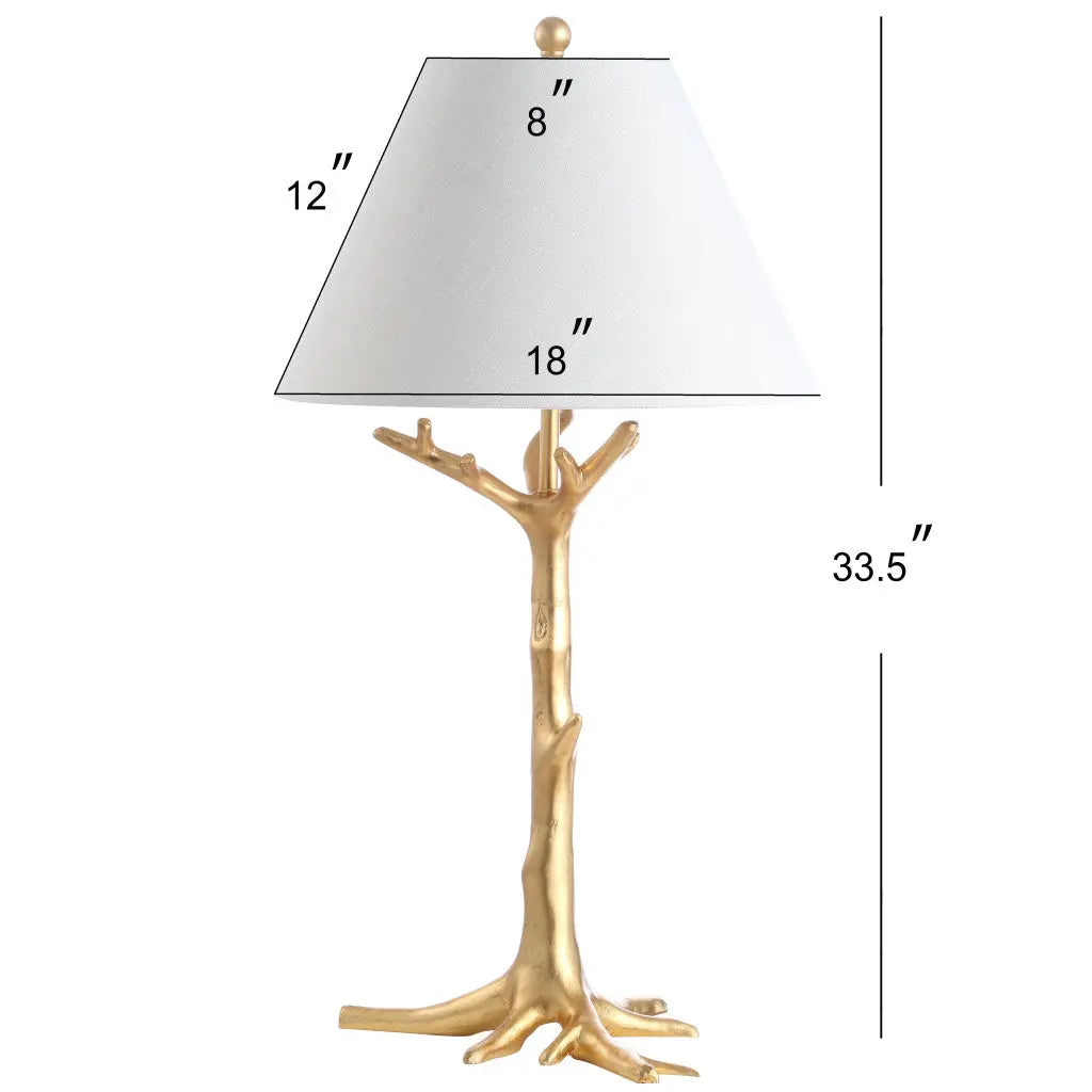 34" Gold Novelty Table Lamp With Empire Shade Homeroots Lighting