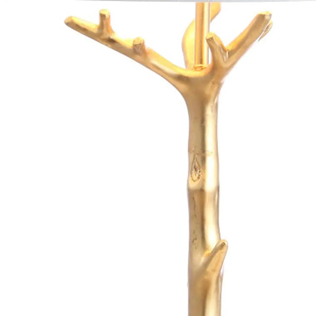 34" Gold Novelty Table Lamp With Empire Shade Homeroots Lighting