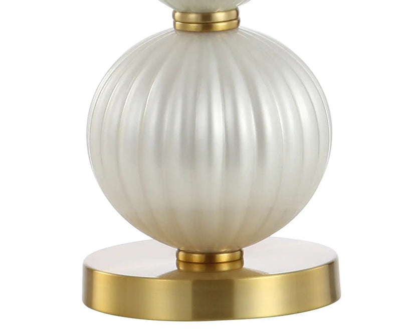 34" Gold Novelty Table Lamp With Globe Shade Homeroots Lighting