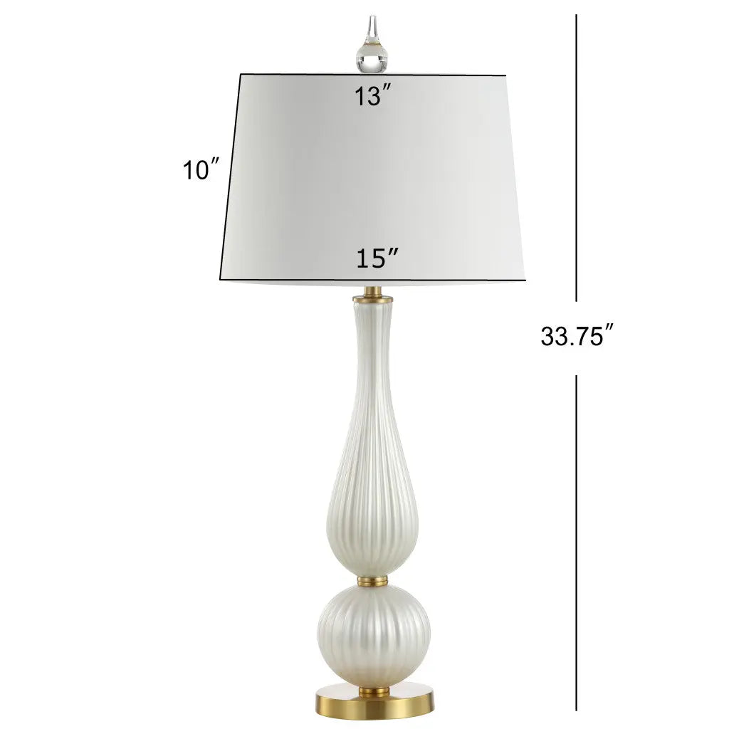 34" Gold Novelty Table Lamp With Globe Shade Homeroots Lighting