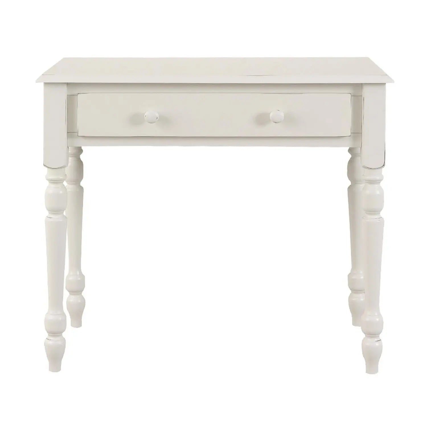 34" Off White Solid Wood Writing Desk Homeroots Office