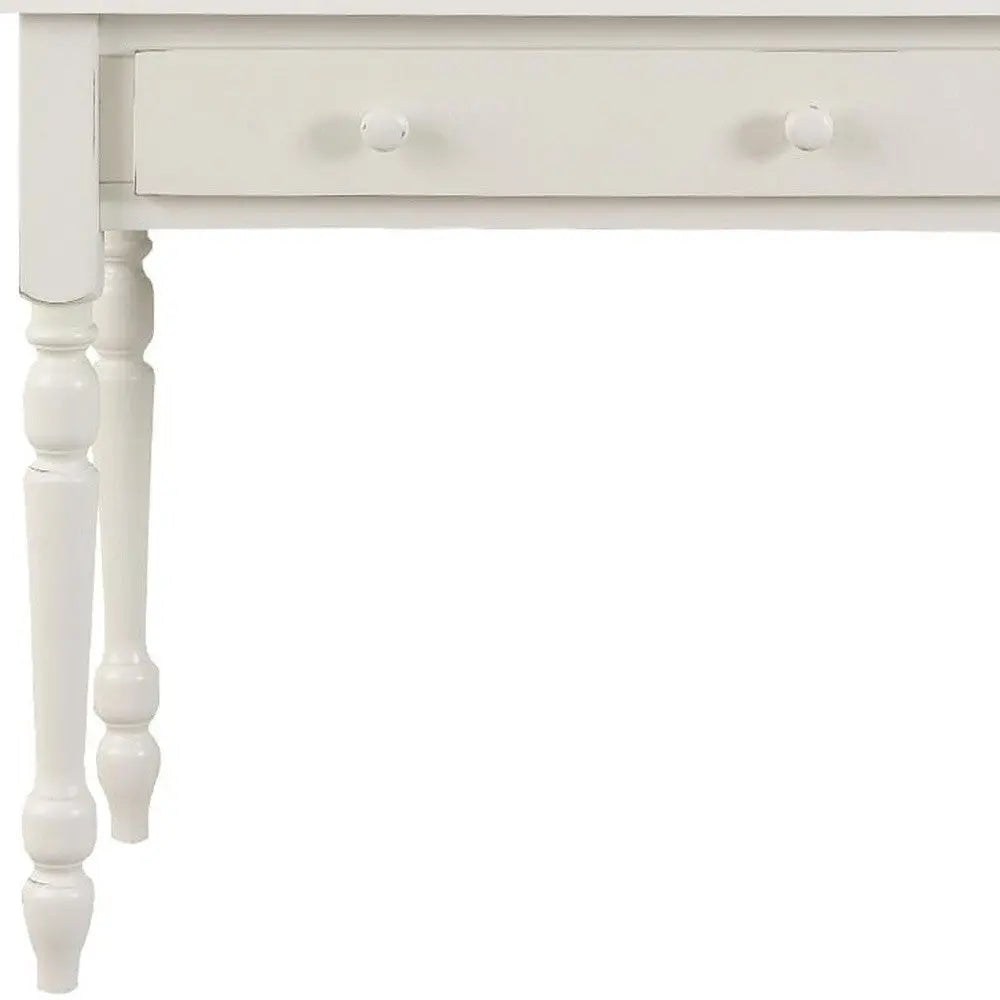 34" Off White Solid Wood Writing Desk Homeroots Office