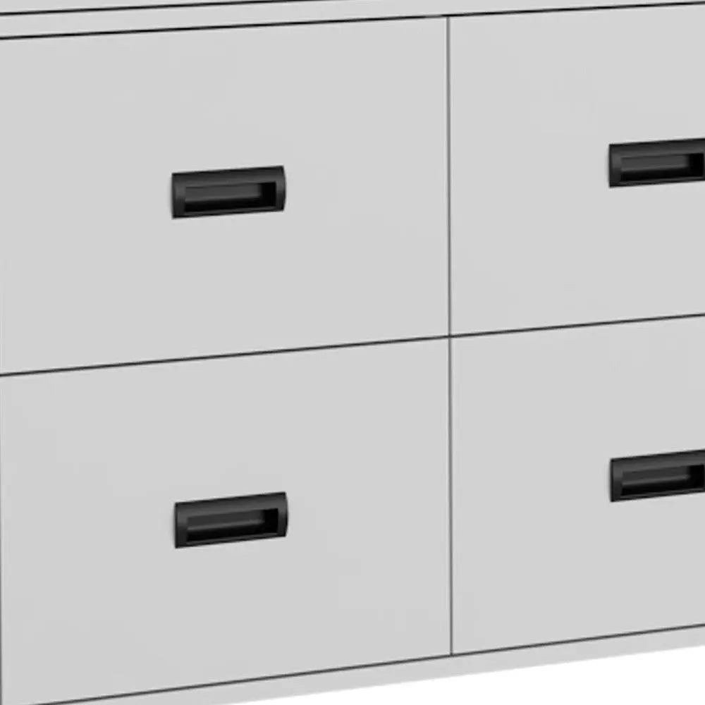 34" White Five Drawer Dresser Homeroots Bed & Bath