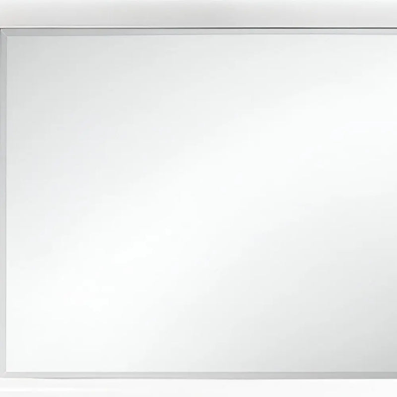 34" White Wood Framed Accent Mirror Homeroots Bed & Bath