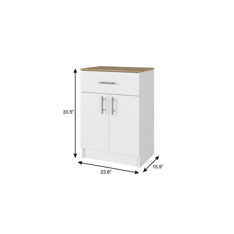 34" White Wood Pantry Or Storage Closet Homeroots Kitchen & Dining
