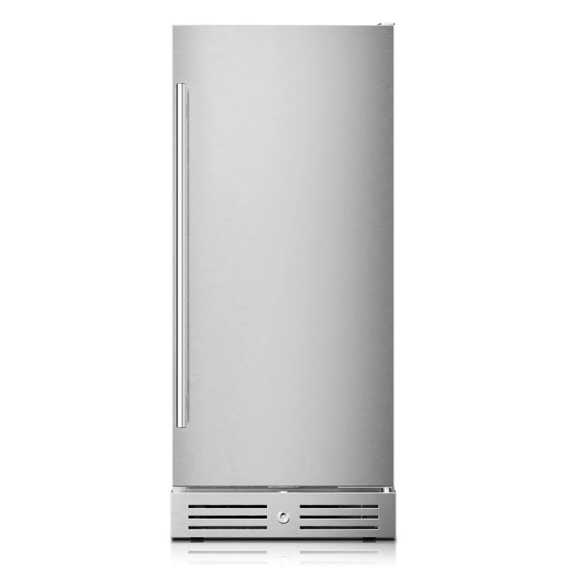 34" X 15" Silver Stainless Steel Single Compartment Can Beverage Refrigerator Homeroots Home Decor