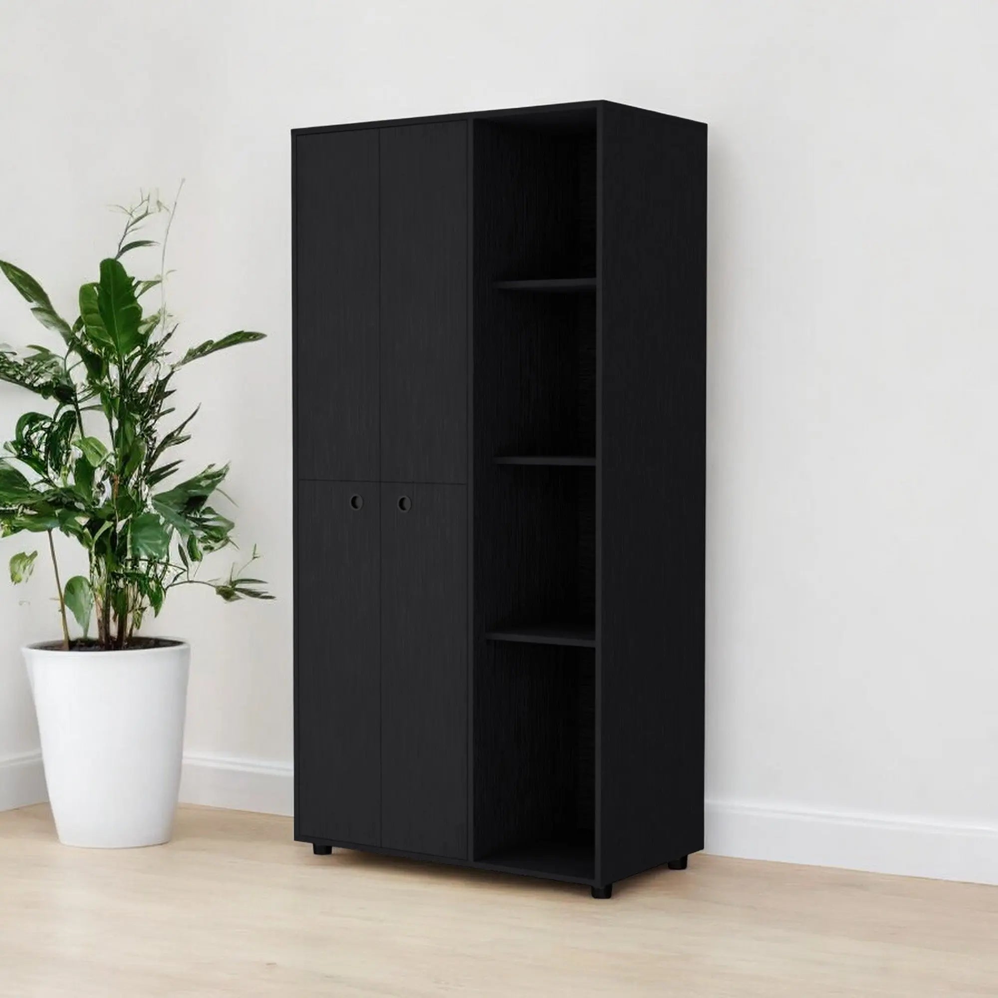 35" Black Drawer Dresser Homeroots Bed & Bath