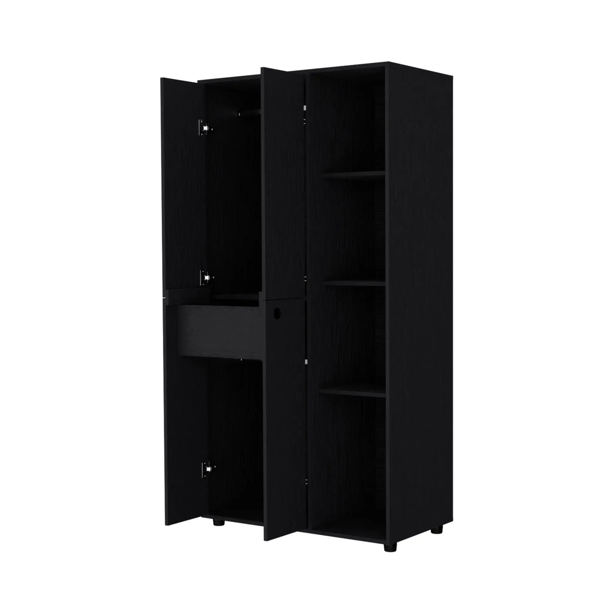 35" Black Drawer Dresser Homeroots Bed & Bath