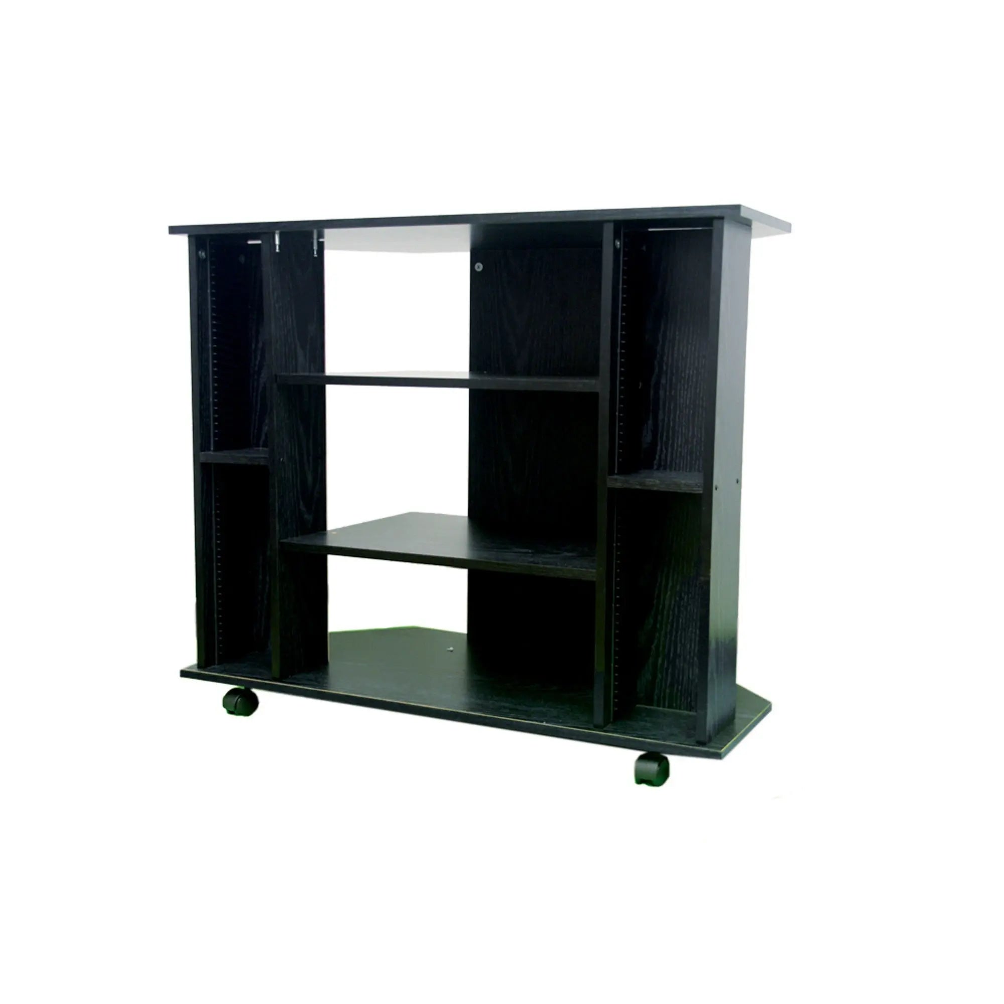 35" Black Open Shelving TV Stand Homeroots Living Room