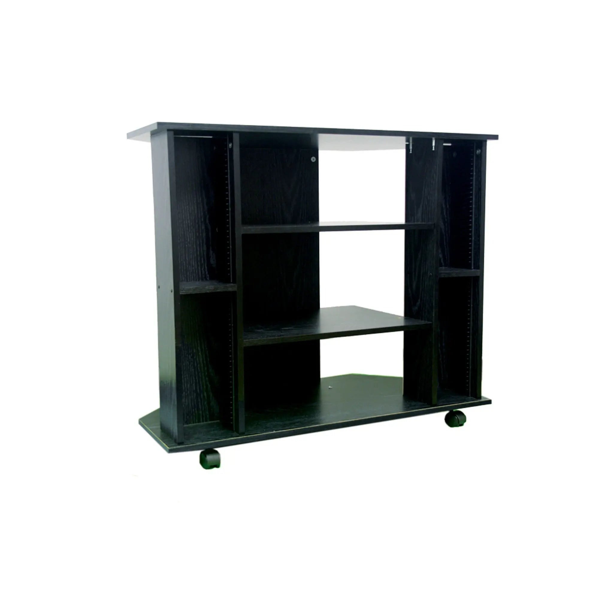 35" Black Open Shelving TV Stand Homeroots Living Room
