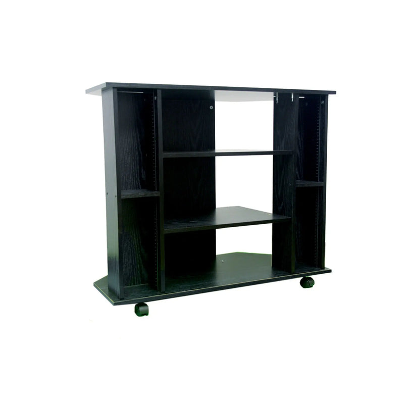 35" Black Open Shelving TV Stand Homeroots Living Room