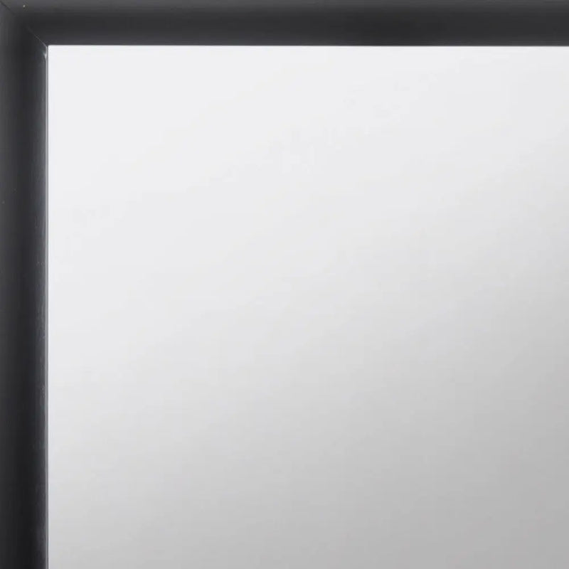 35" Black Square Wood Framed Mounted Dresser Mirror Homeroots Bed & Bath