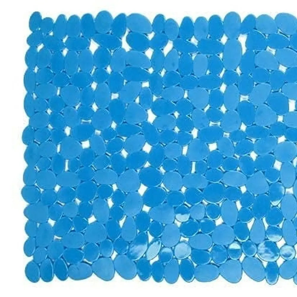 35" Blue Spa Pebbles Non Slip Bathtub Mat - GreatEagleInc