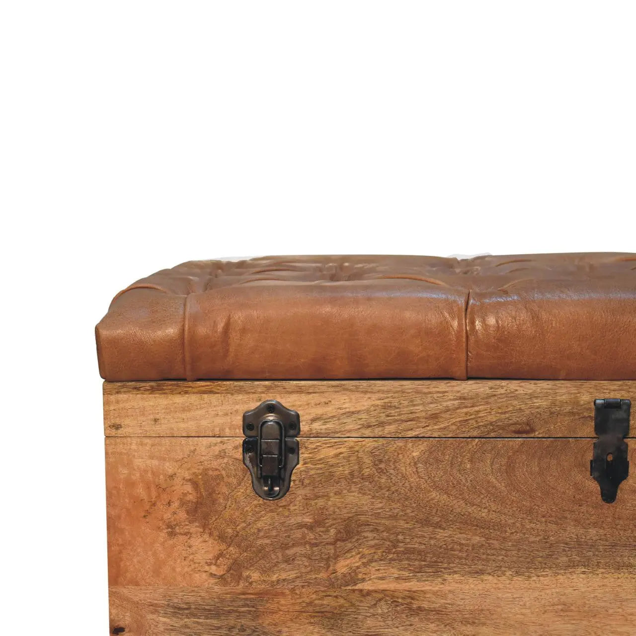 35" Brown Solid Wood Storage Bench Homeroots Outdoor