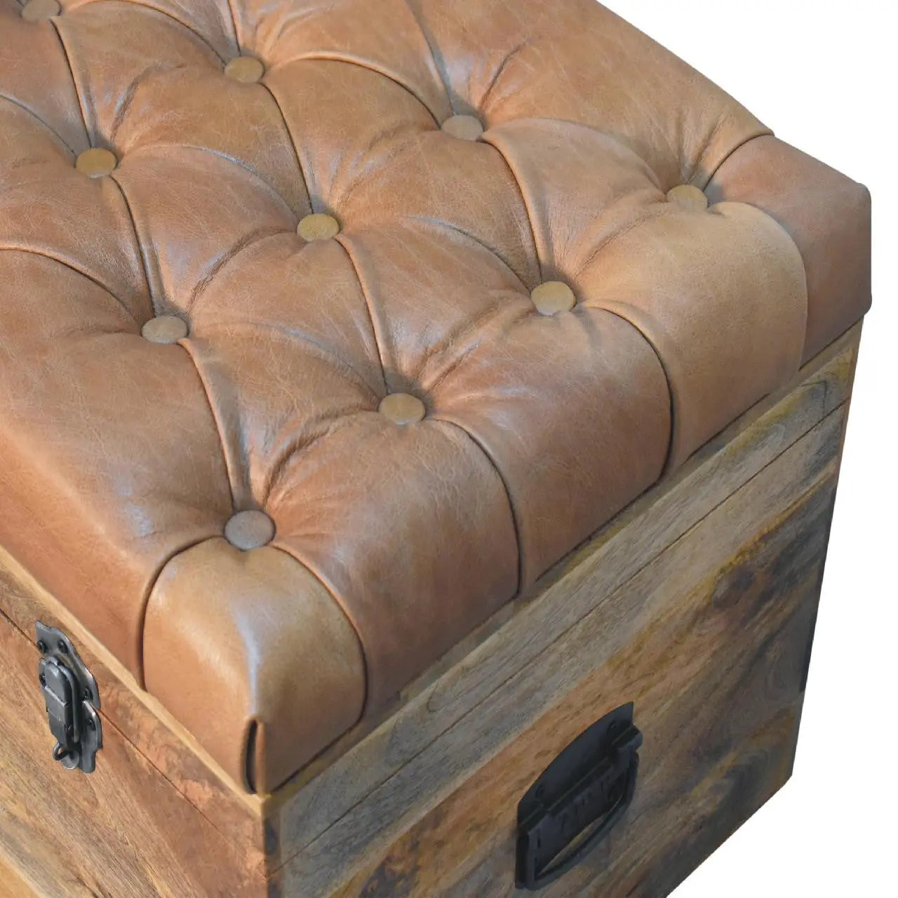 35" Brown Solid Wood Storage Bench Homeroots Outdoor