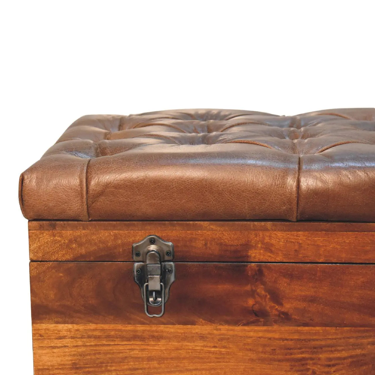35" Brown Solid Wood Storage Bench Homeroots Outdoor
