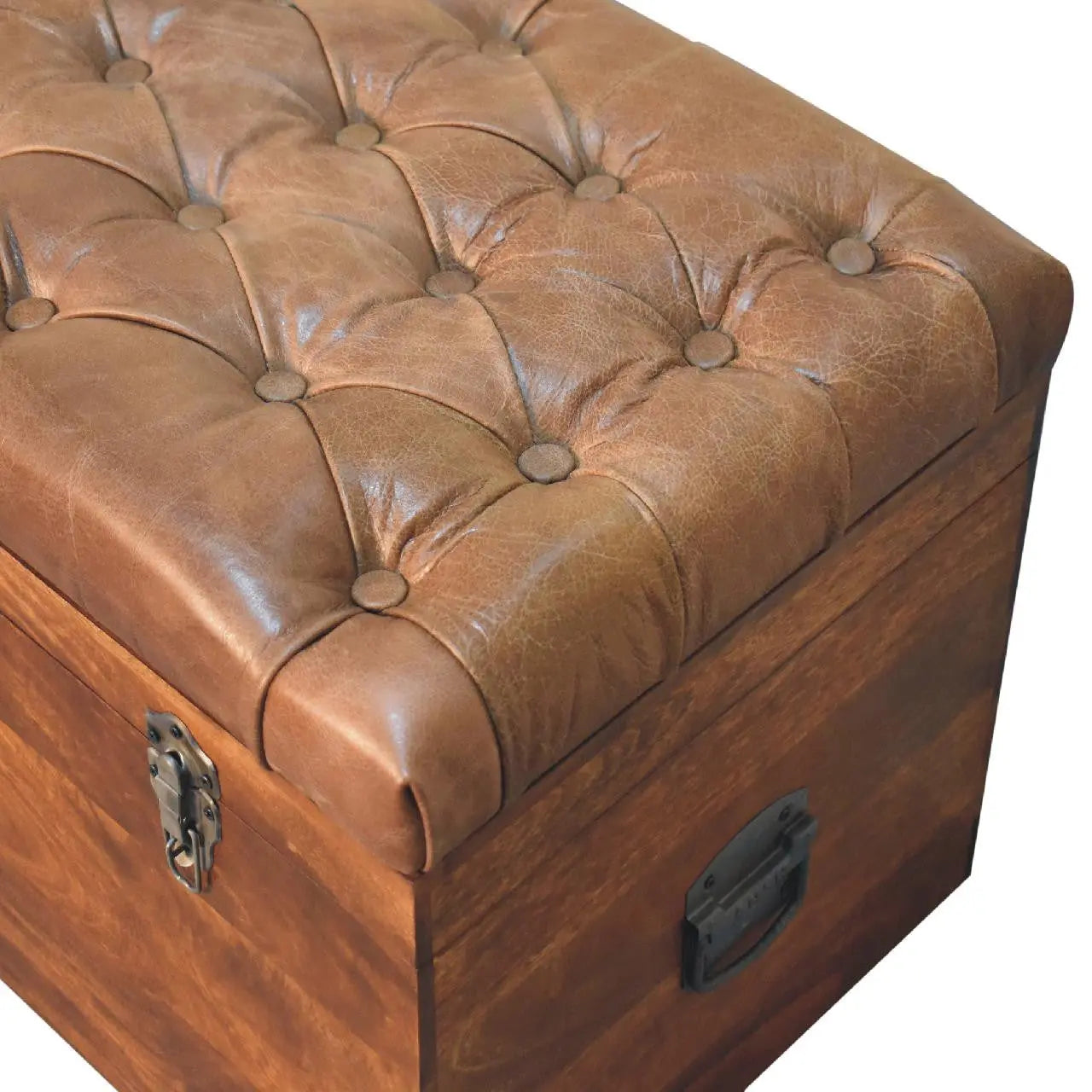 35" Brown Solid Wood Storage Bench Homeroots Outdoor
