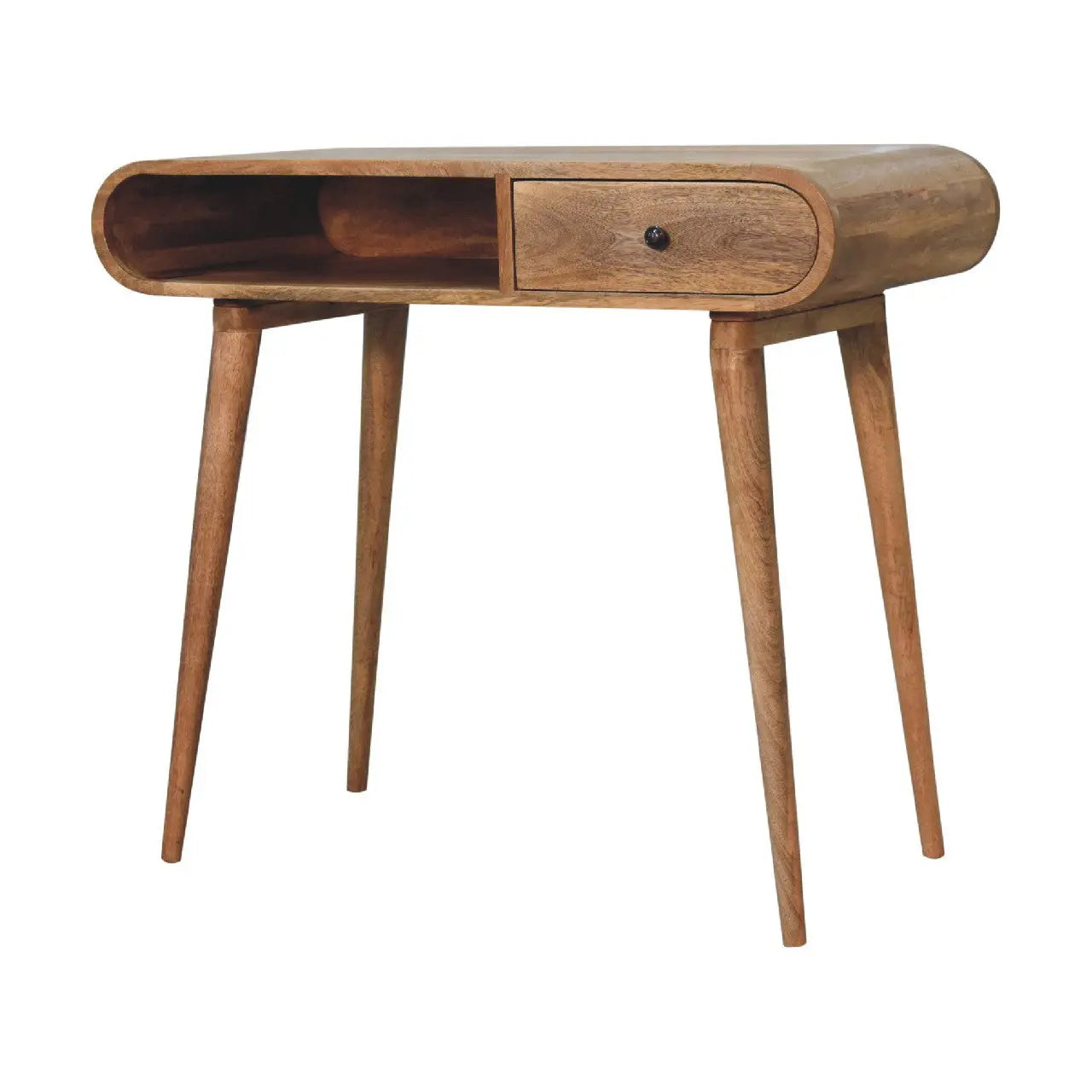 35" Brown Solid Wood Writing Desk Homeroots