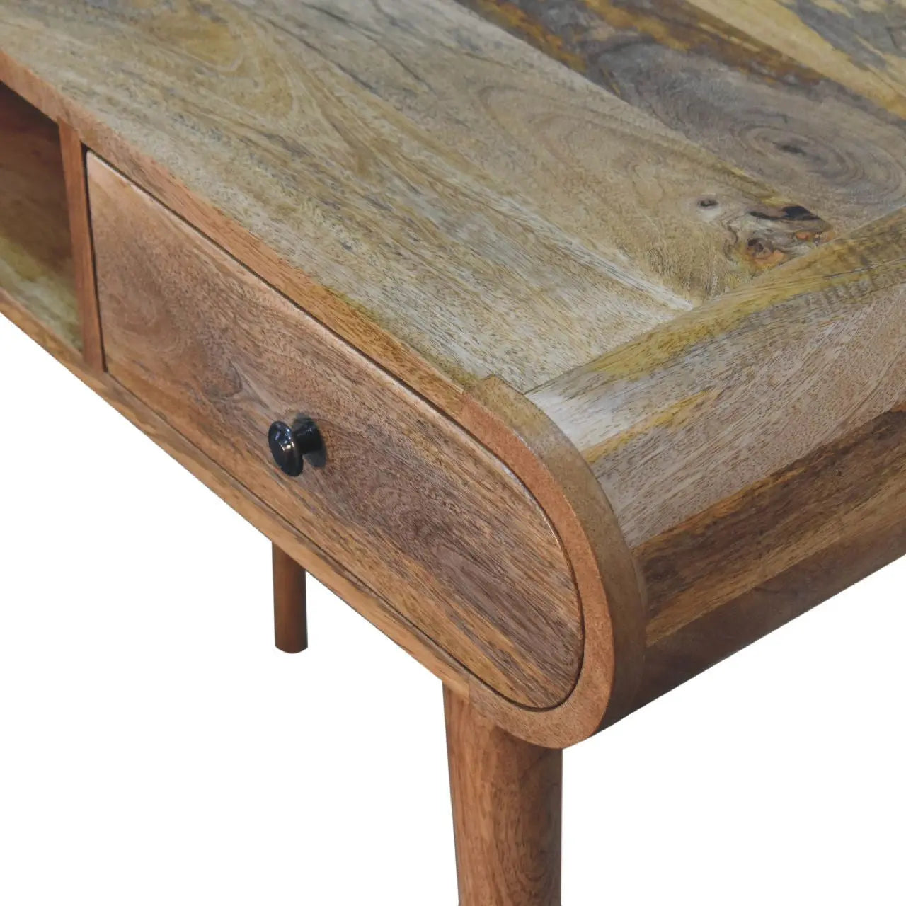 35" Brown Solid Wood Writing Desk Homeroots