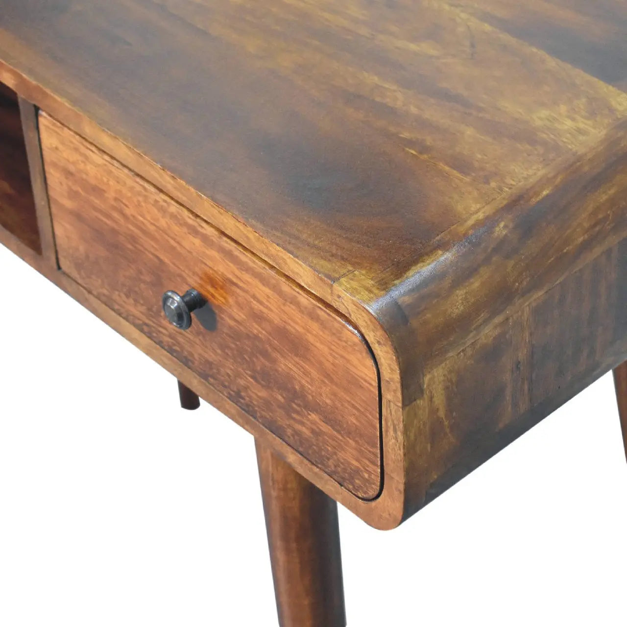 35" Brown Solid Wood Writing Desk Homeroots