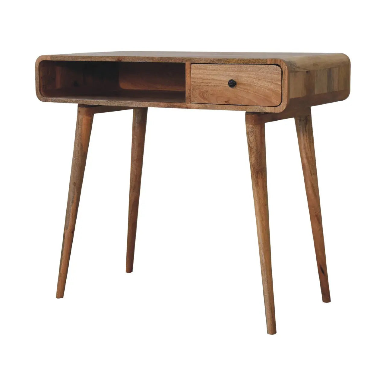 35" Brown Solid Wood Writing Desk Homeroots Office
