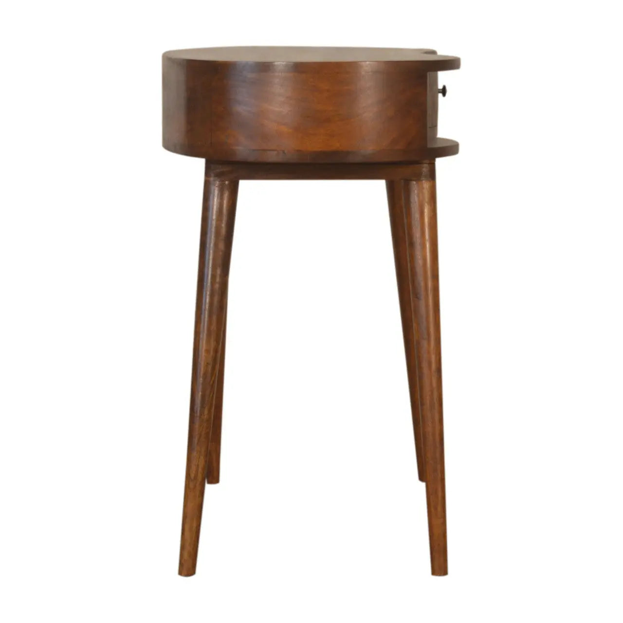 35" Chestnut Solid Wood Kidney Writing Desk Homeroots Office
