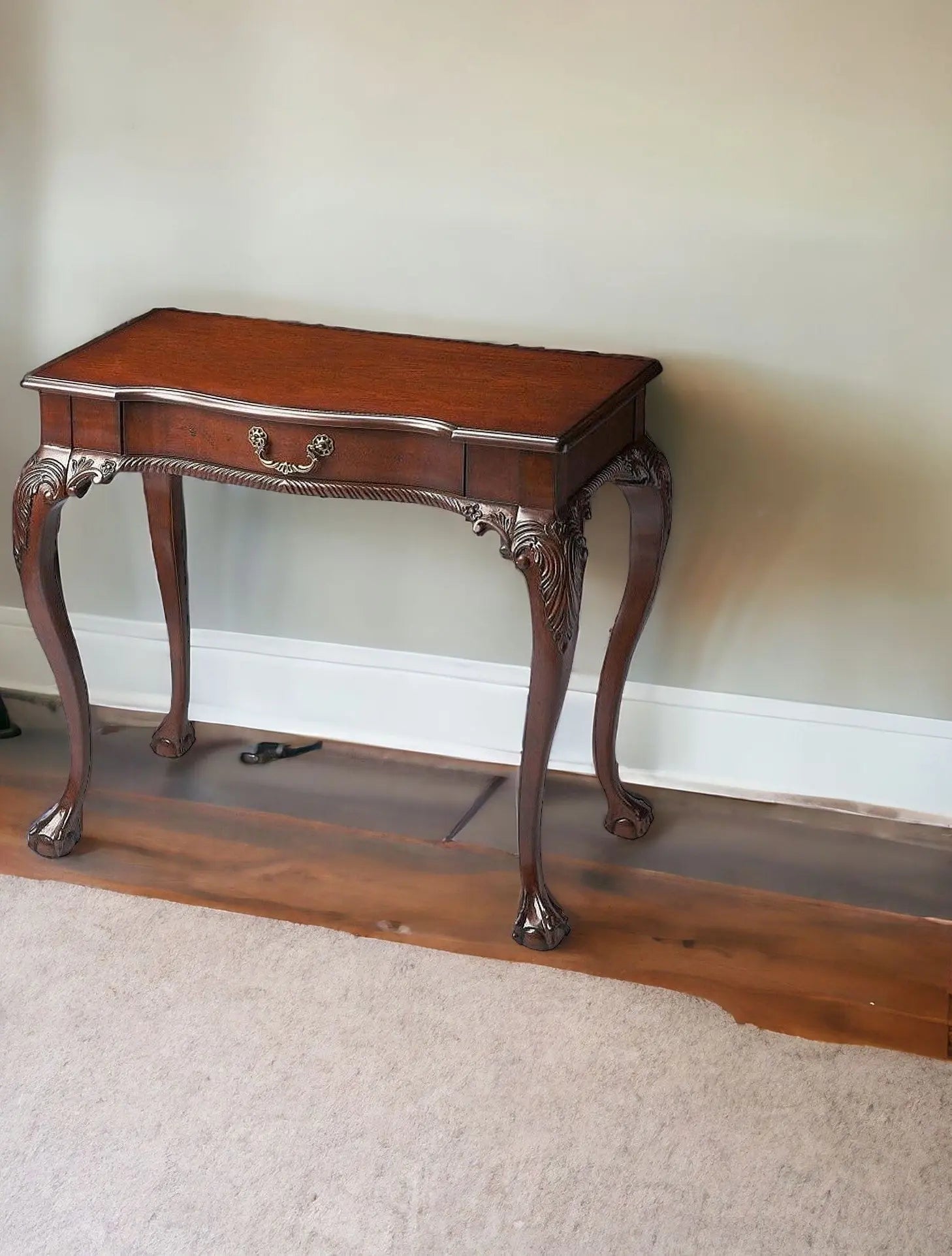 35" Dark Brown Writing Desk Homeroots Office