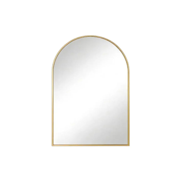 35" Gold Aluminum Arch Framed Accent Mirror Homeroots Bed & Bath