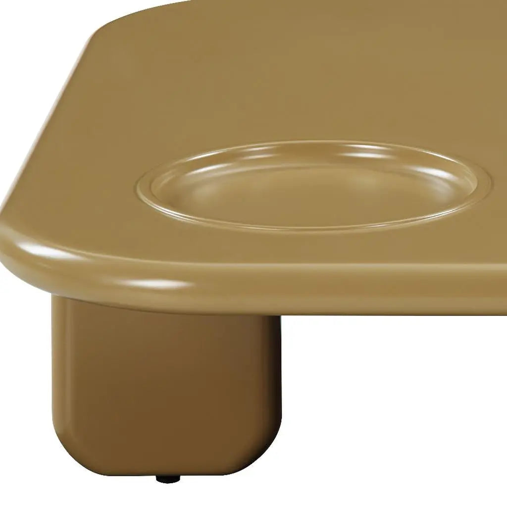 35" Golden Brown Wood Square Coffee Table Homeroots Living Room